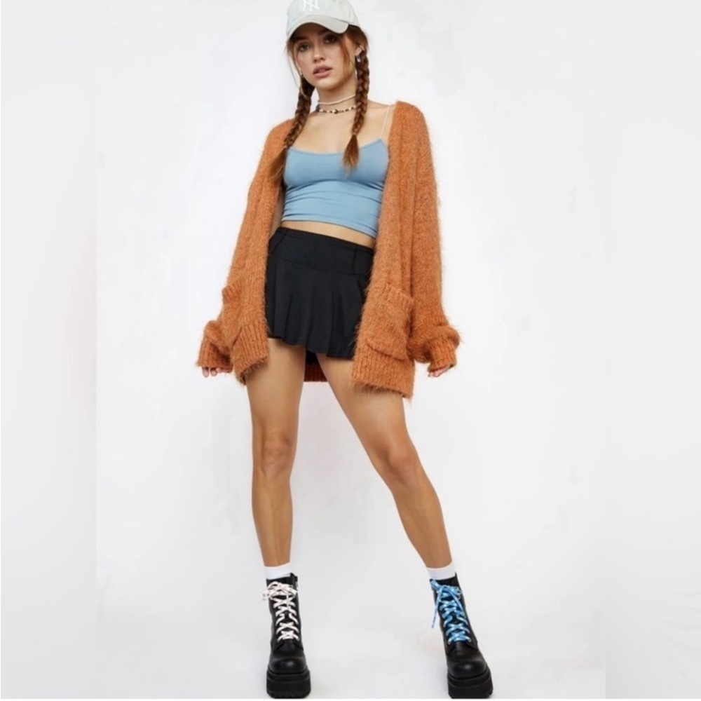 Free People Nevermind Cardigan Sweater Button Up Cider Burnt Orange Size XS - Picture 4 of 17